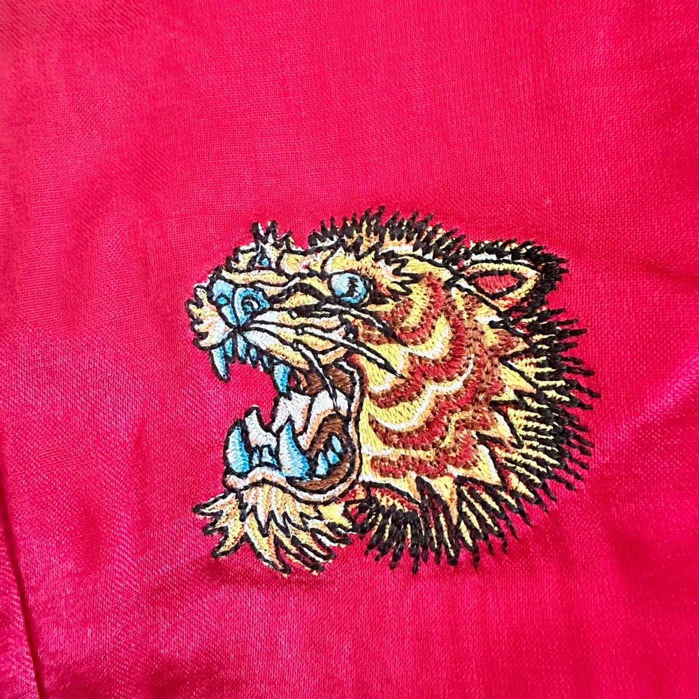 TOKYO DENIM BANK Satin Tiger Bomber Jacket Size Small - Picture 5 of 11